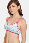 Rosaline Everyday Double Layered Non-Wired 3/4th Coverage T-Shirt Bra - Island Paradise — thumbnail 3